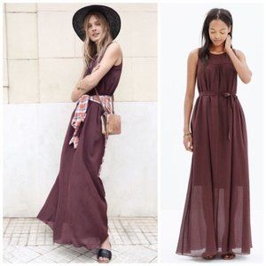 NWT Madewell Shirred Crinkled Maxi Dress Size XS C0500